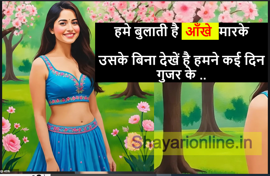 पतली कमर और शायरी