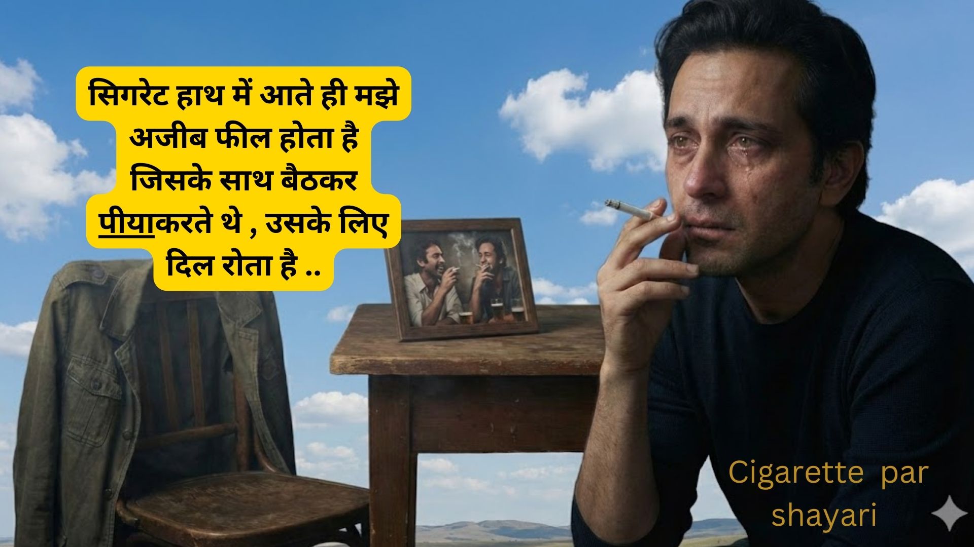 cigarette par shayari love